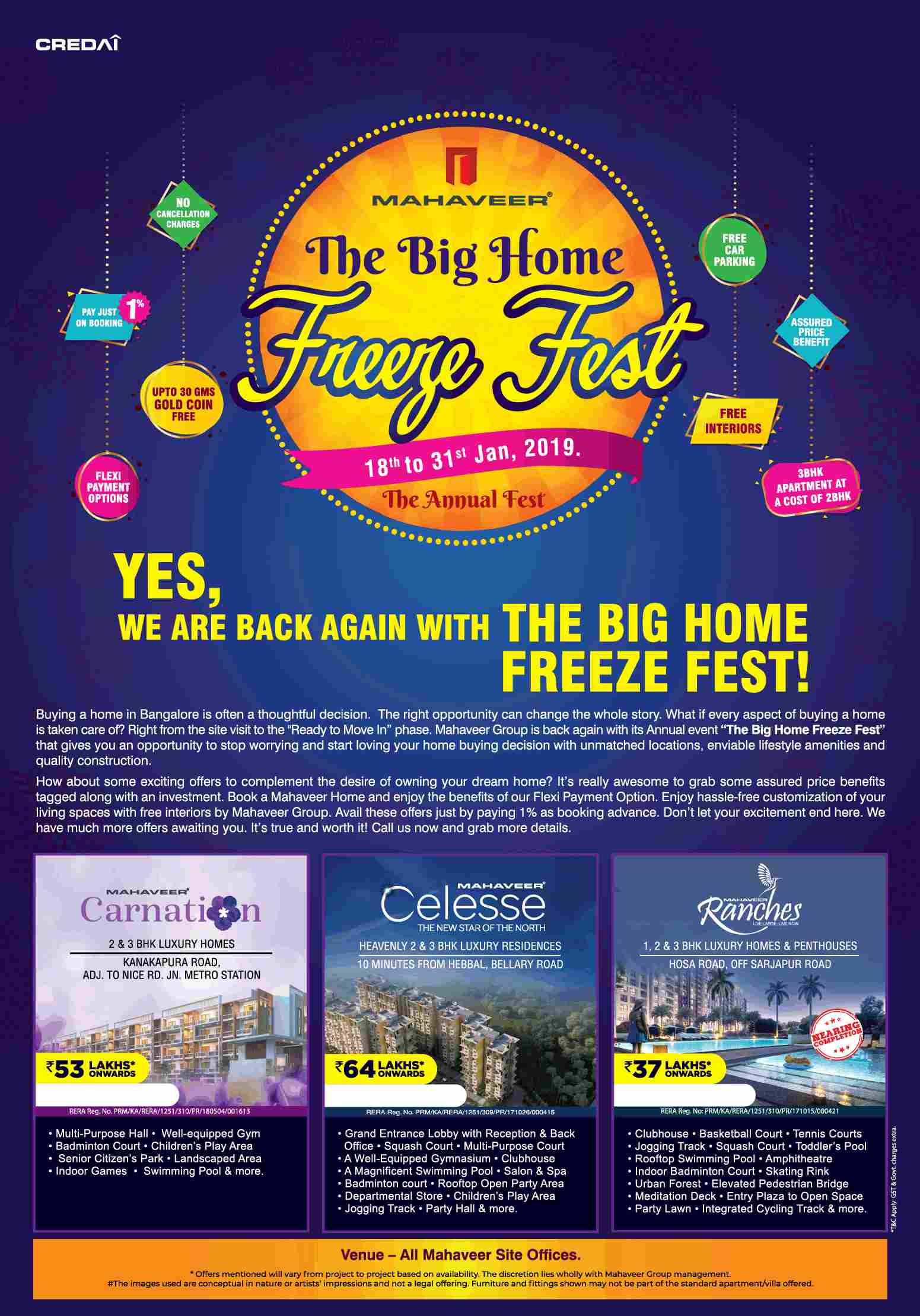 Presenting Mahaveer The Big home Freeze Fest 2019 Update